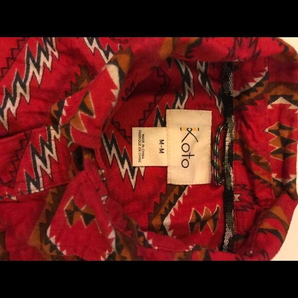 Koto Tribal Button Down Shirt - Picture 4 of 4
